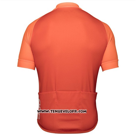 2018 Maillot Ciclismo POC Orange Manches Courtes et Cuissard