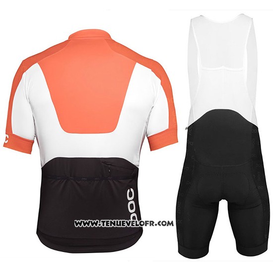 2018 Maillot Ciclismo POC Orange et Blanc Manches Courtes et Cuissard