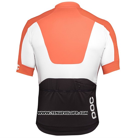 2018 Maillot Ciclismo POC Orange et Blanc Manches Courtes et Cuissard