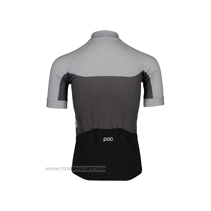 2021 Maillot Cyclisme POC Gris Manches Courtes et Cuissard