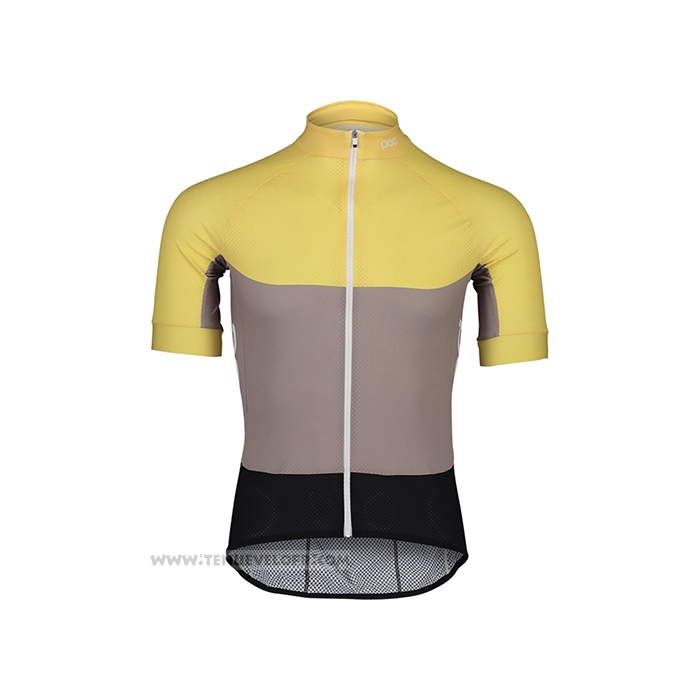 2021 Maillot Cyclisme POC Jaune Manches Courtes et Cuissard