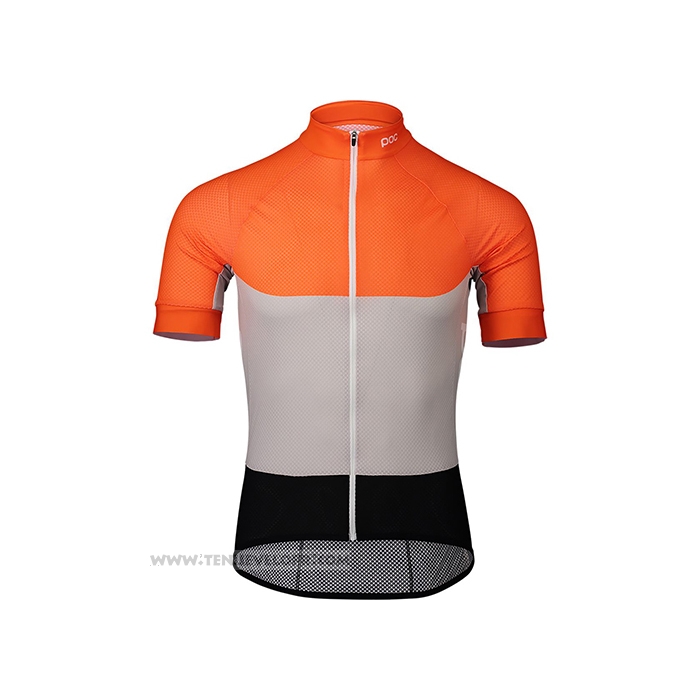 2021 Maillot Cyclisme POC Orange Manches Courtes et Cuissard