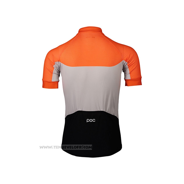 2021 Maillot Cyclisme POC Orange Manches Courtes et Cuissard