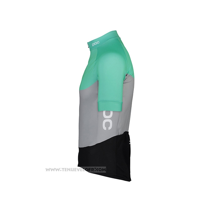 2021 Maillot Cyclisme POC Vert Manches Courtes et Cuissard