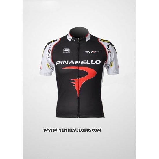 2010 Maillot Ciclismo Pinarello Noir et Rouge Manches Courtes et Cuissard
