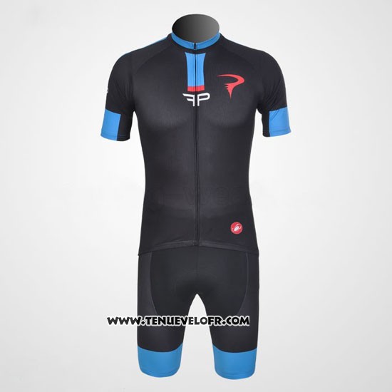 2011 Maillot Ciclismo Pinarello Azur et Noir Manches Courtes et Cuissard
