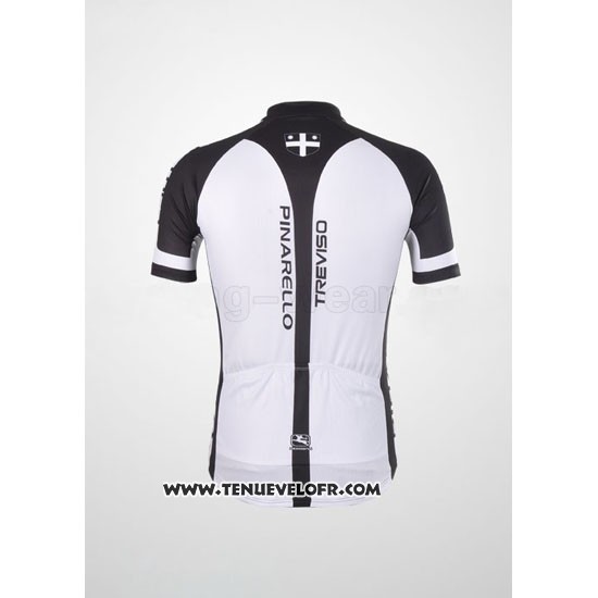 2012 Maillot Ciclismo Pinarello Noir et Blanc Manches Courtes et Cuissard