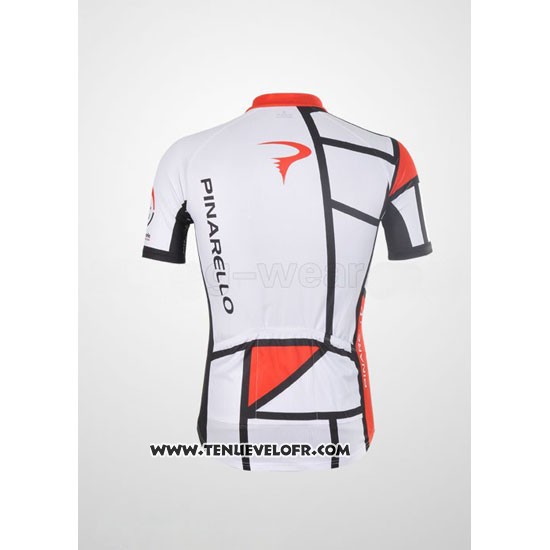 2012 Maillot Ciclismo Pinarello Rouge et Blanc Manches Courtes et Cuissard