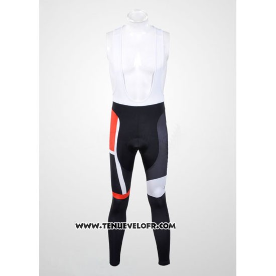2012 Maillot Ciclismo Pinarello Rouge et Blanc Manches Longues et Cuissard