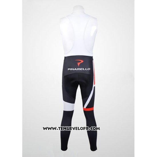 2012 Maillot Ciclismo Pinarello Rouge et Blanc Manches Longues et Cuissard
