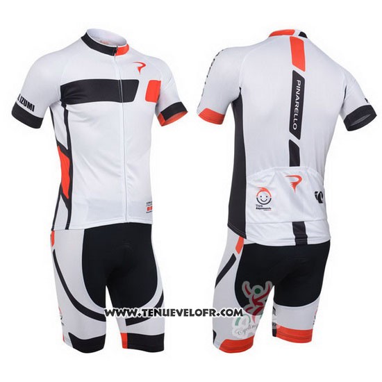 2013 Maillot Ciclismo Pinarello Noir et Blanc Manches Courtes et Cuissard