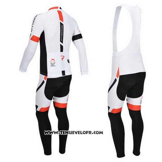 2013 Maillot Ciclismo Pinarello Noir et Blanc Manches Longues et Cuissard
