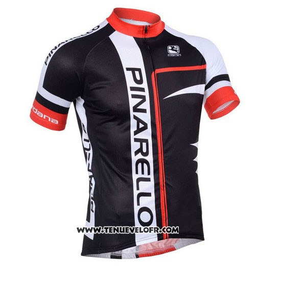 2013 Maillot Ciclismo Pinarello Rouge et Noir Manches Courtes et Cuissard