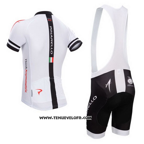 2014 Maillot Ciclismo Pinarello Blanc Manches Courtes et Cuissard
