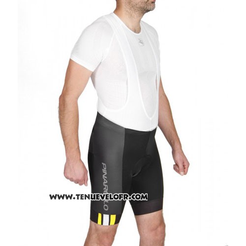 2016 Maillot Ciclismo Pinarello Jaune et Noir Manches Courtes et Cuissard