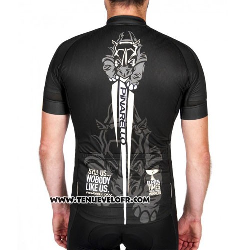 2016 Maillot Ciclismo Pinarello Noir et Blanc Manches Courtes et Cuissard
