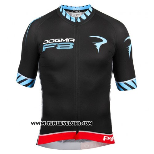 2016 Maillot Ciclismo Pinarello Noir et Bleu Manches Courtes et Cuissard