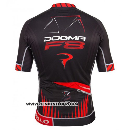 2016 Maillot Ciclismo Pinarello Noir et Rouge Manches Courtes et Cuissard