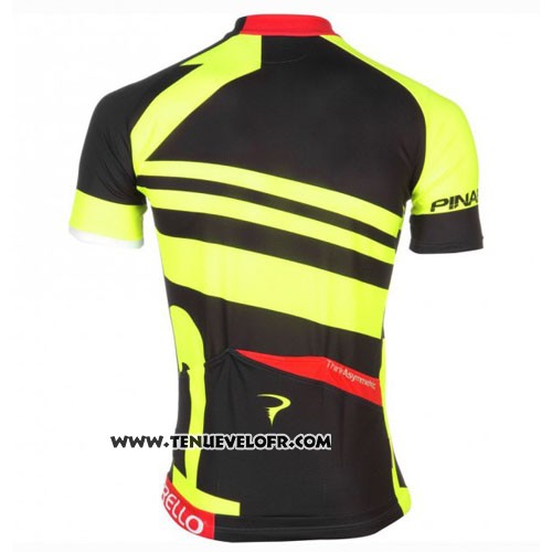 2016 Maillot Ciclismo Pinarello Rouge et Jaune Manches Courtes et Cuissard