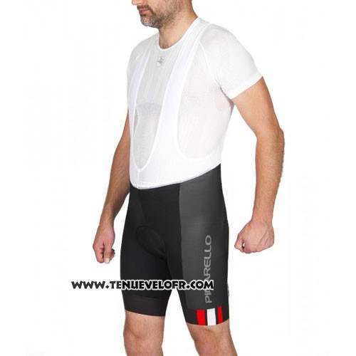 2016 Maillot Ciclismo Pinarello Rouge et Noir Manches Courtes et Cuissard