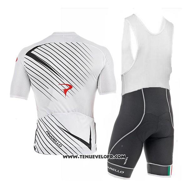 2017 Maillot Ciclismo Pinarello Blanc Manches Courtes et Cuissard