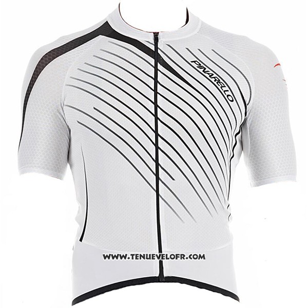 2017 Maillot Ciclismo Pinarello Blanc Manches Courtes et Cuissard