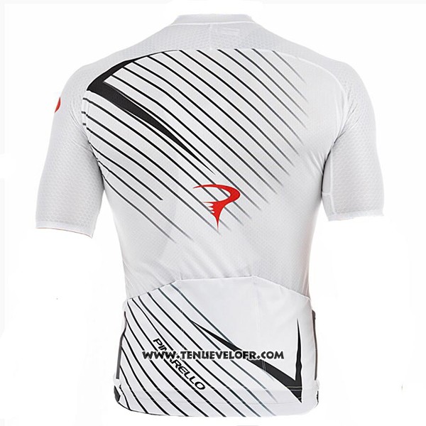 2017 Maillot Ciclismo Pinarello Blanc Manches Courtes et Cuissard