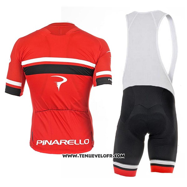 2017 Maillot Ciclismo Pinarello Rouge Manches Courtes et Cuissard