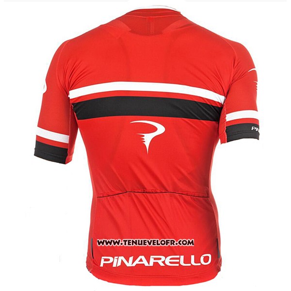 2017 Maillot Ciclismo Pinarello Rouge Manches Courtes et Cuissard