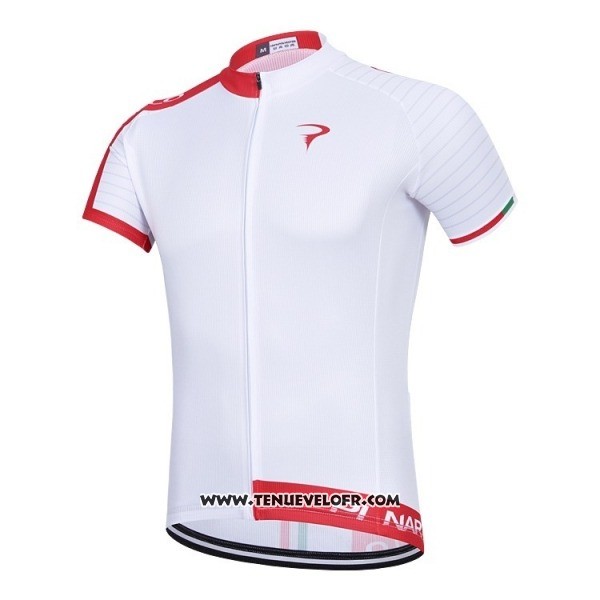 2018 Maillot Ciclismo Pinarello Blanc Rouge Manches Courtes et Cuissard