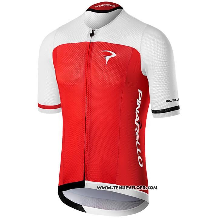 2020 Maillot Cyclisme Pinarello Rouge Blanc Manches Courtes et Cuissard