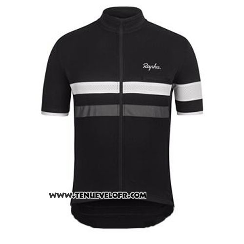 2015 Maillot Ciclismo Rapha Noir et Blanc Manches Courtes et Cuissard