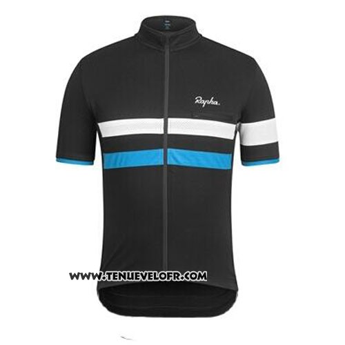 2015 Maillot Ciclismo Rapha Noir et Bleu Manches Courtes et Cuissard