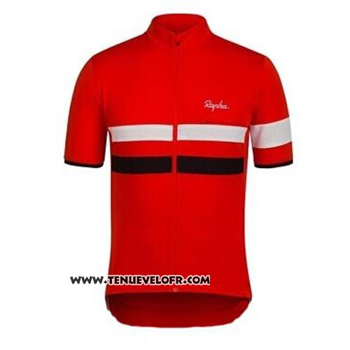 2015 Maillot Ciclismo Rapha Noir et Rouge Manches Courtes et Cuissard