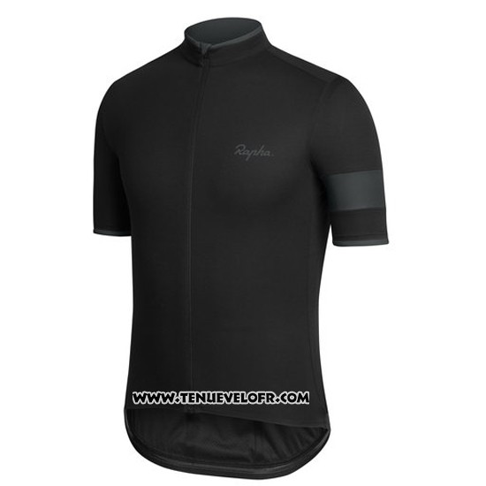 2016 Maillot Ciclismo Rapha Blanc et Noir Manches Courtes et Cuissard
