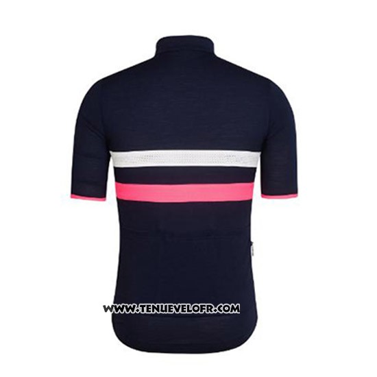 2018 Maillot Ciclismo Ralph Bleu Profond et Rose Manches Courtes et Cuissard