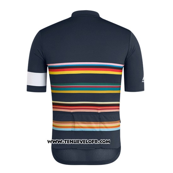 2019 Maillot Ciclismo Paul Smith Rapha Fonce Bleu Manches Courtes et Cuissard