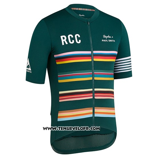 2019 Maillot Ciclismo Paul Smith Rapha Vert Manches Courtes et Cuissard