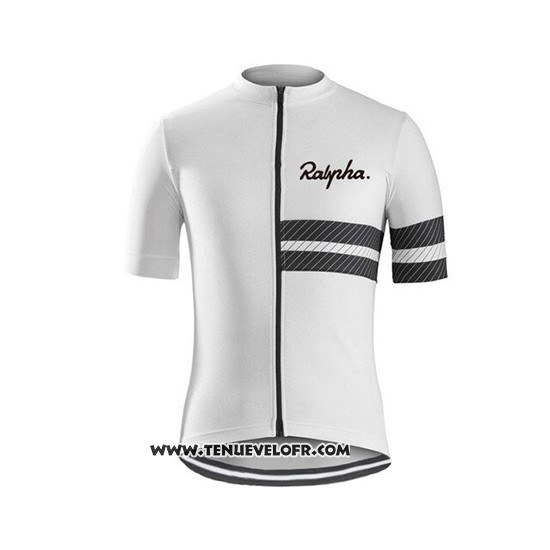 2019 Maillot Ciclismo Rapha Blanc Noir Manches Courtes et Cuissard