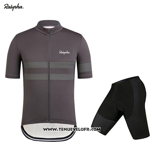 2019 Maillot Ciclismo Rapha Fonce Gris Manches Courtes et Cuissard