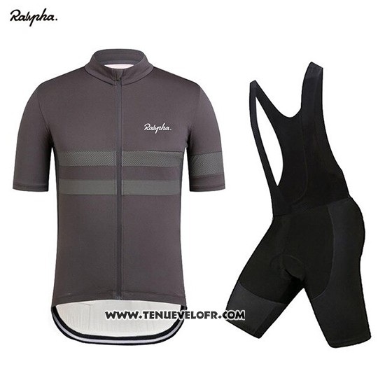 2019 Maillot Ciclismo Rapha Fonce Gris Manches Courtes et Cuissard