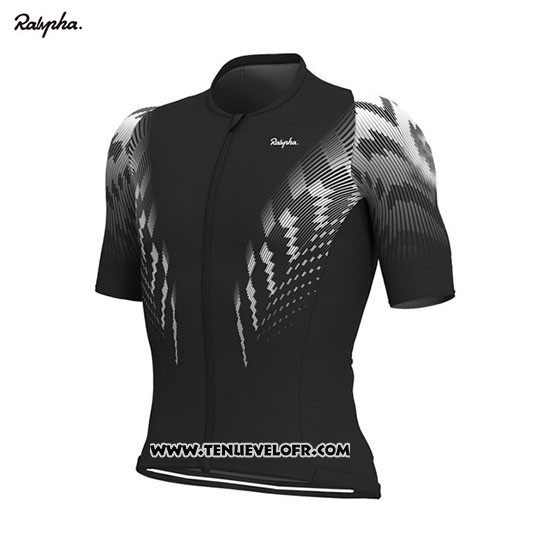 2019 Maillot Ciclismo Rapha Noir Blanc Manches Courtes et Cuissard