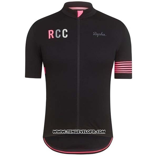 2019 Maillot Ciclismo Rapha Noir Rose Manches Courtes et Cuissard