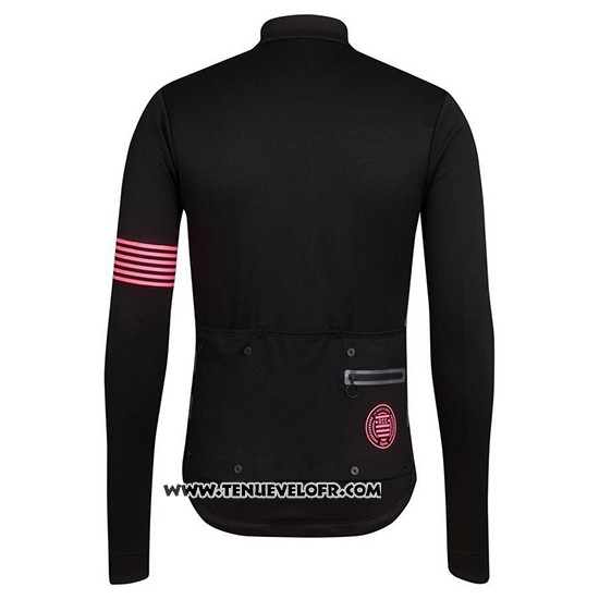 2019 Maillot Ciclismo Rapha Noir Rose Manches Longues et Cuissard