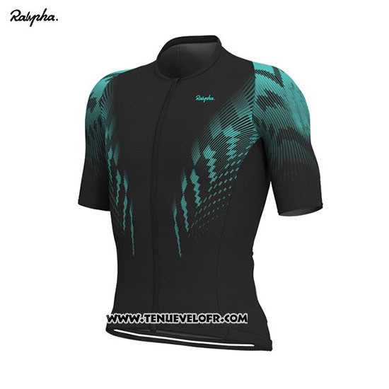 2019 Maillot Ciclismo Rapha Noir Vert Manches Courtes et Cuissard