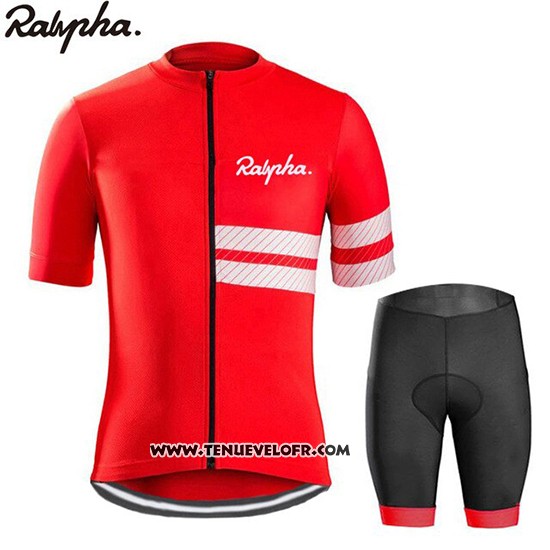 2019 Maillot Ciclismo Rapha Rouge Blanc Manches Courtes et Cuissard