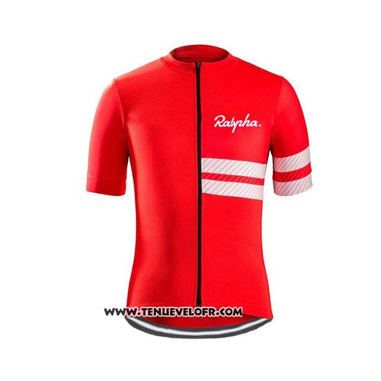 2019 Maillot Ciclismo Rapha Rouge Blanc Manches Courtes et Cuissard
