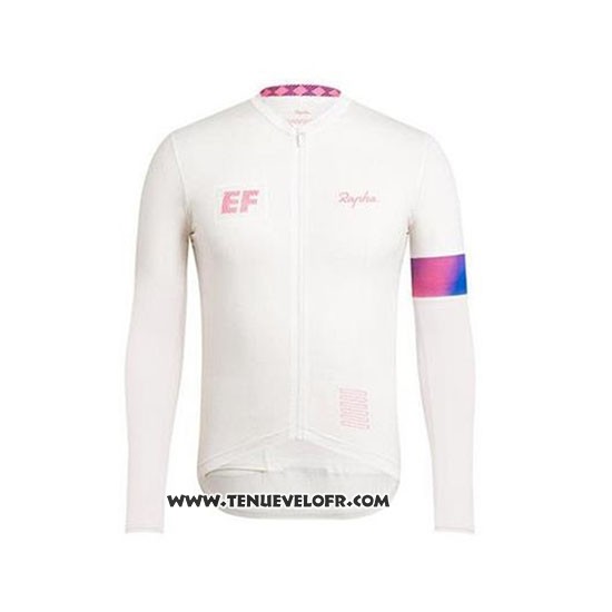 2020 Maillot Ciclismo Rapha Blanc Manches Longues et Cuissard