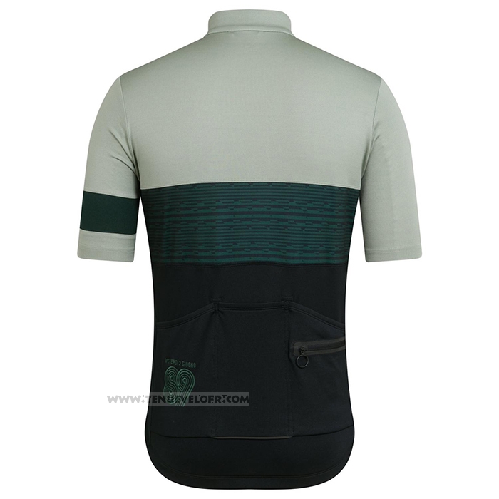 2021 Maillot Cyclisme Rapha Lumiere Vert Manches Courtes et Cuissard
