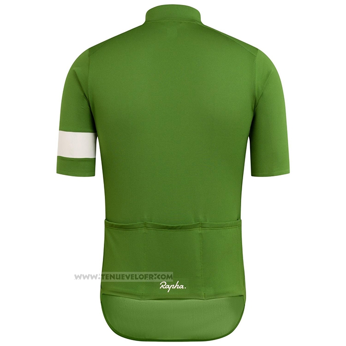 2021 Maillot Cyclisme Rapha Vert Manches Courtes et Cuissard